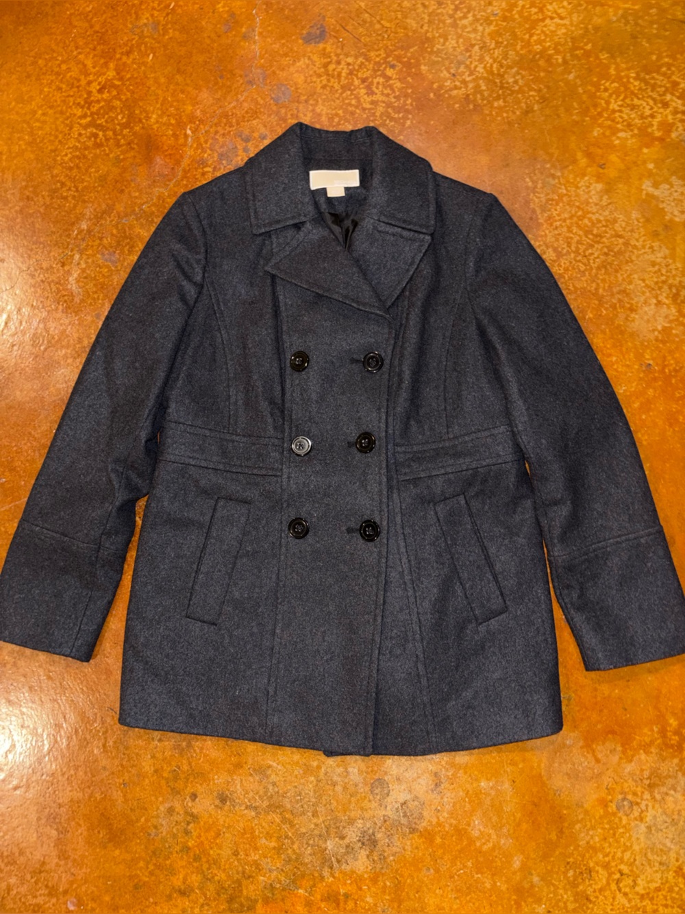 Michael Kors Men's Double-Breasted Peacoat - Charcoal Gray